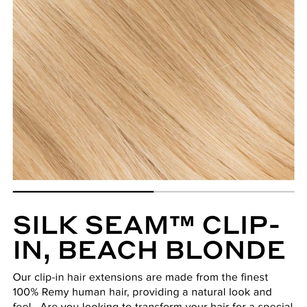 Bellami extensions 16” in beach blonde.